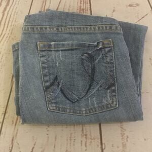 American Star Maternity Cropped Jeans Blue Size S